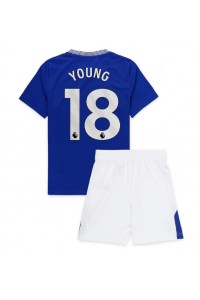 Everton Ashley Young #18 Babytruitje Thuis tenue Kind 2024-25 Korte Mouw (+ Korte broeken)